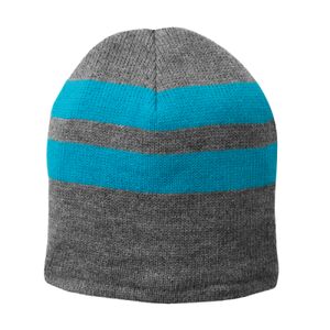 Fleece Lined Striped Beanie Cap Thumbnail