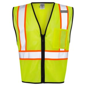 Unisex Economy Contrasting Vest with Zippered Front Thumbnail