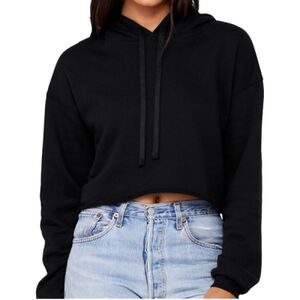 Women's Sponge Fleece Cropped Fleece Hoodie Thumbnail